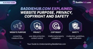BaddieHub.com Explained Website Purpose, Privacy, Copyright and Safety.